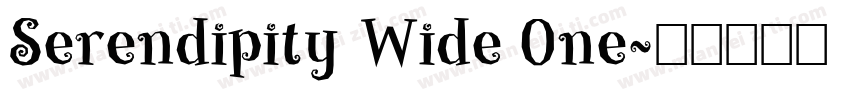 Serendipity Wide One字体转换